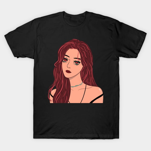 Ilustration Girl Art T-Shirt by by-harry